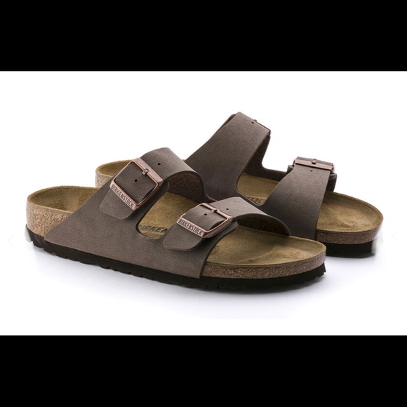 NWT Mens Birkenstock Arizona Birks-Flor Sandals in Mocha - Picture 7 of 11